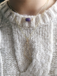 Layered Map and Stone Necklace